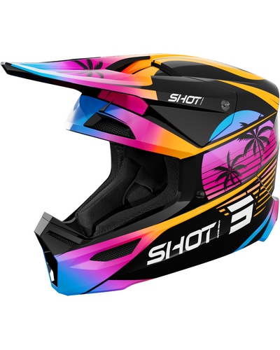 Casque Moto Cross SHOT Furious Miami orange Casque Moto Cross SHOT Furious Miami orange