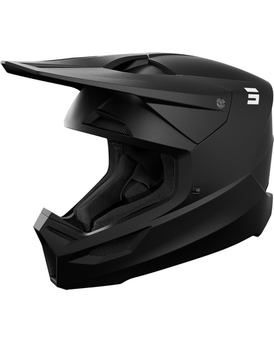 Casque Moto Cross SHOT Furious Solid noir mat