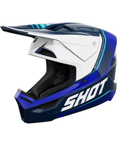 Casque Moto Cross SHOT Furious Stadium bleu