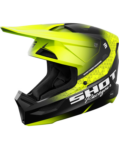 Casque Moto Cross SHOT Furious Stream jaune