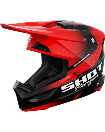 Casque Moto Cross SHOT Furious Stream rouge