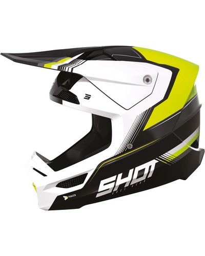 Casque Moto Cross SHOT Furious Tracer kid jaune