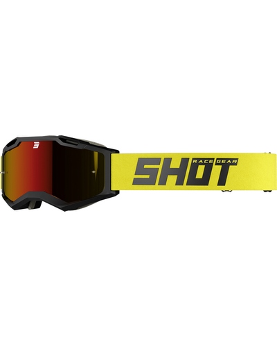 Masque Moto Cross SHOT Iris 2.0 Solid jaune