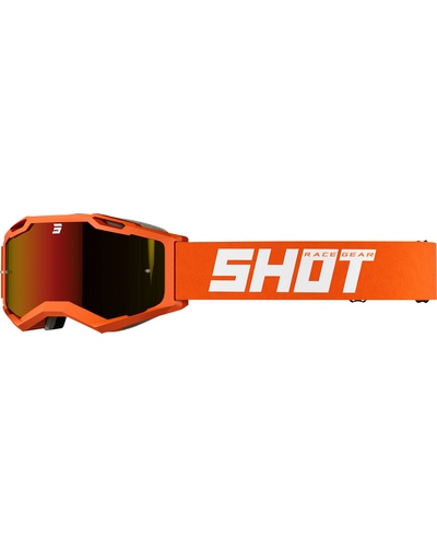 Masque Moto Cross SHOT Iris 2.0 Tech orange
