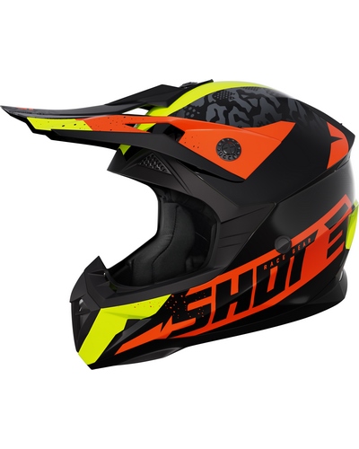 Casque Moto Cross SHOT Pulse Airfit kid orange