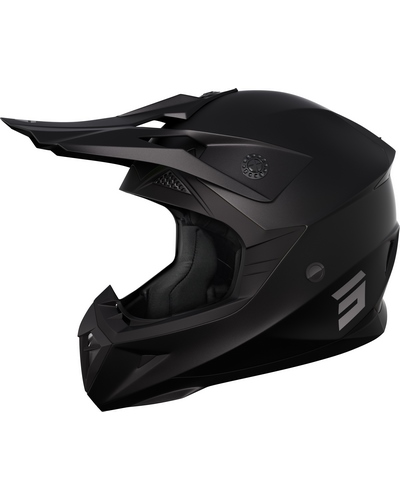 Casque Moto Cross SHOT Pulse Solid kid noir mat