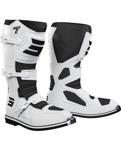 Bottes Moto Cross SHOT Race 2 blanc