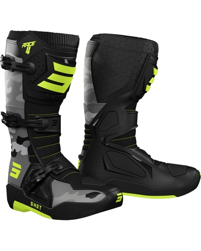 Bottes Moto Cross SHOT Race 4 camouflage