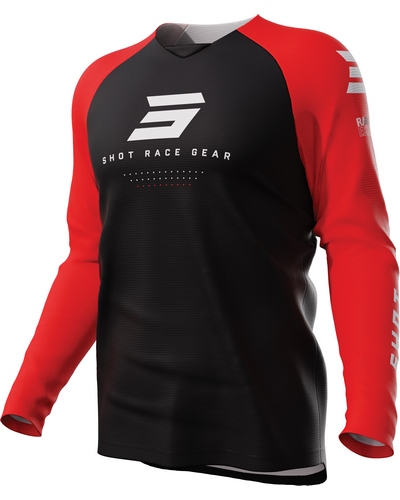 Maillot Moto Cross SHOT Raw Escape rouge