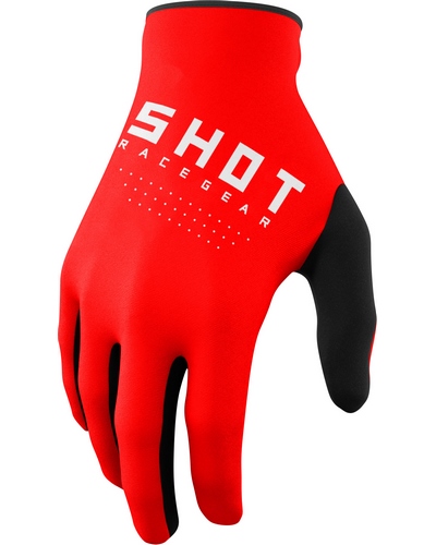 Gants Moto Cross SHOT Raw rouge