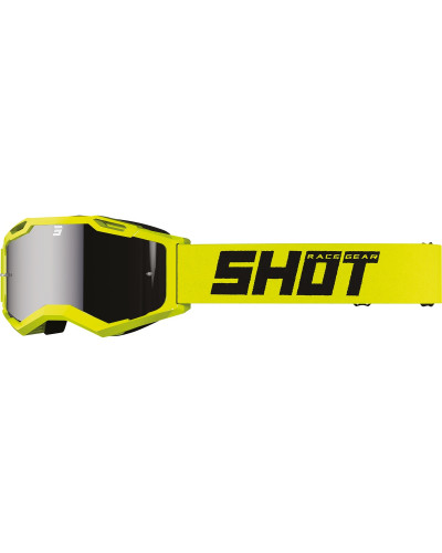 Masque Moto Cross SHOT Rocket kid 2.0 solid irridium jaune