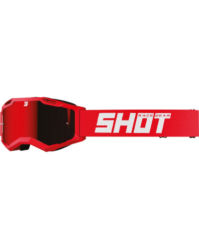 Masque Moto Cross SHOT Rocket kid 2.0 solid irridium rouge