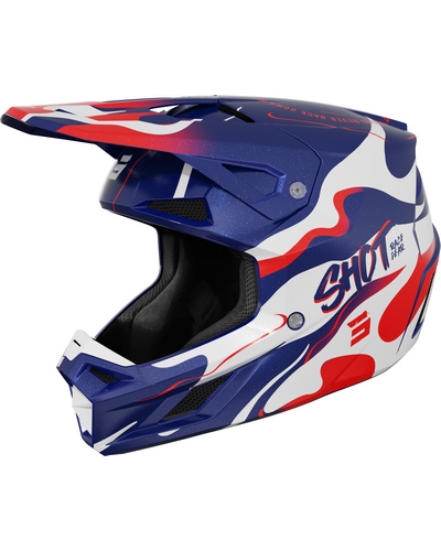 Casque Moto Cross SHOT Speed Beast bleu-rouge Casque Moto Cross SHOT Speed Beast bleu-rouge