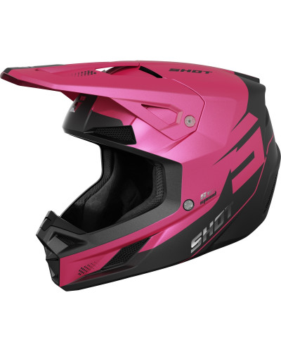 Casque Moto Cross SHOT Speed S rose mat