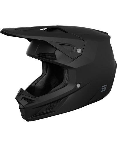 Casque Moto Cross SHOT Speed Solid noir mat Casque Moto Cross SHOT Speed Solid noir mat