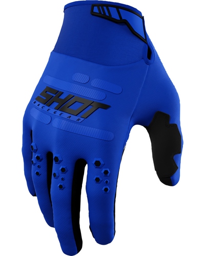 Gants Moto Cross SHOT Vision CE bleu