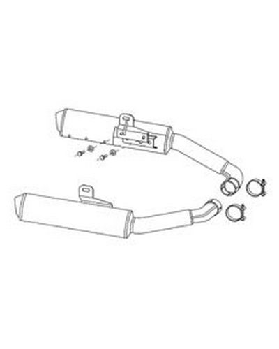 Silencieux Échappement Moto SITO HDA VFR750F 88-89 Silencieux Échappement Moto SITO HDA VFR750F 88-89