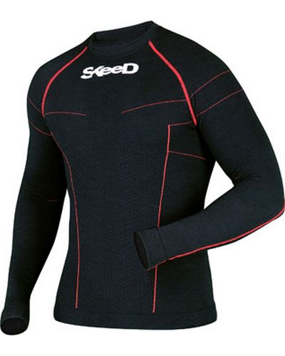 Maillot Moto SKEED Mugello sans coutures noir