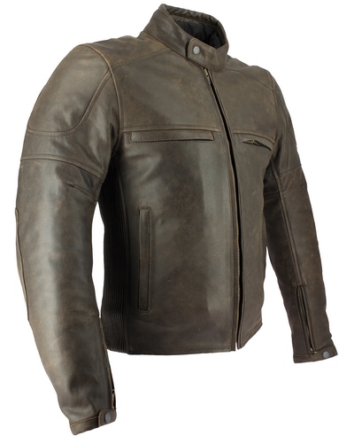 Blouson Cuir Moto SOUBIRAC BRYCE MARRON