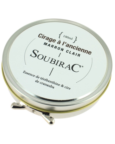 Produits Entretien Cuir Moto SOUBIRAC CIRAGE 100 ml MARRON CLAIR