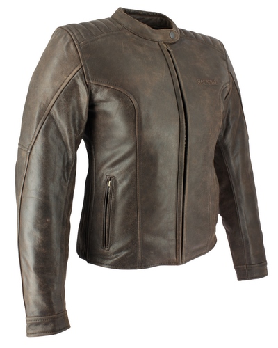 Blouson Cuir Moto SOUBIRAC GRETA MARRON