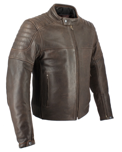 Blouson Cuir Moto SOUBIRAC KANSAS MARRON