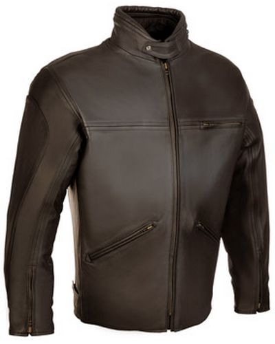 Veste Cuir Moto SOUBIRAC LEGEND-waterproof-CE MARRON