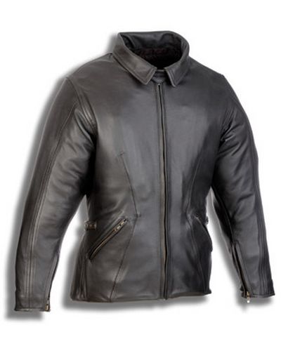 Veste Cuir Moto SOUBIRAC NORA-waterproof NOIR