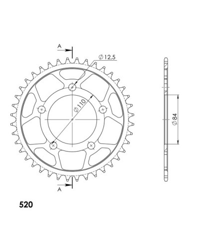 Couronne Moto SUPERSPROX Cour. RFE-1225:41-BLK # 50-32161-41 # 10521-41