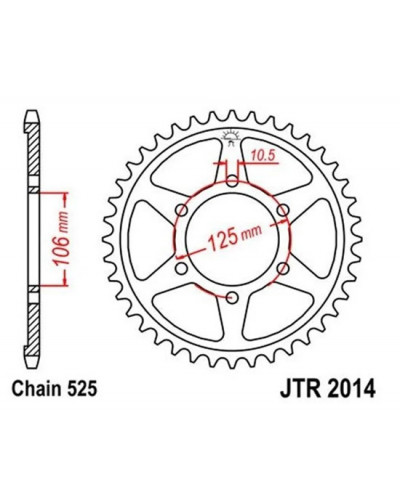 Couronne Moto SUPERSPROX Cour. RFE-2012:46-BLK # 50-29038-46# 1-4448-46