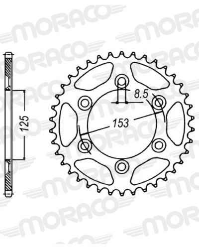 Couronne Moto SUPERSPROX Couronne acier Couronne Moto SUPERSPROX Couronne acier