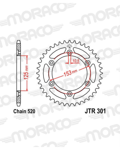 Couronne Moto SUPERSPROX Couronne acier