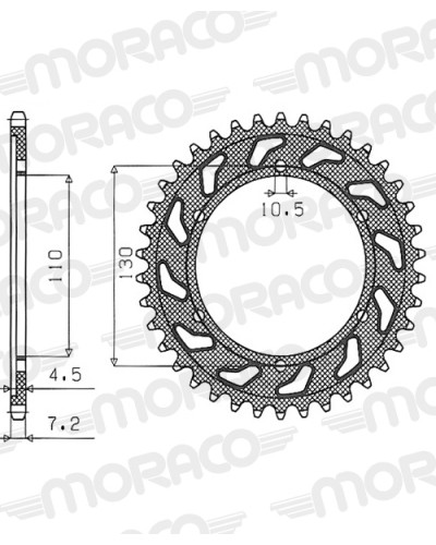 Couronne Moto SUPERSPROX Couronne acier Couronne Moto SUPERSPROX Couronne acier