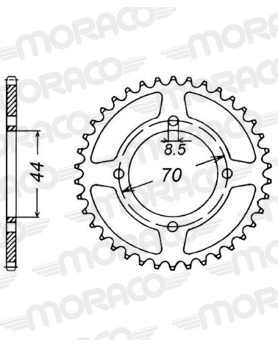 Couronne Moto SUPERSPROX Couronne acier Couronne Moto SUPERSPROX Couronne acier
