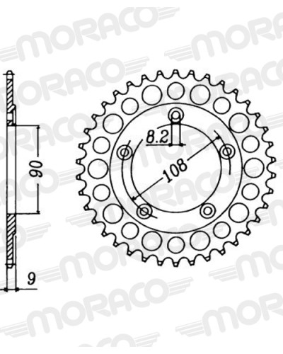 Couronne Moto SUPERSPROX Couronne aluminium Couronne Moto SUPERSPROX Couronne aluminium