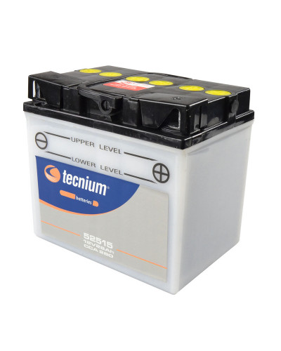 Batterie Moto TECNIUM Batterie TECNIUM 52515 conventionnelle livrée avec pack acide