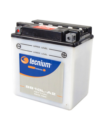 Batterie Moto TECNIUM Batterie TECNIUM BB10L-A2 conventionnelle livrée avec pack acide Batterie Moto TECNIUM Batterie TECNIUM BB10L-A2 conventionnelle livrée avec pack acide