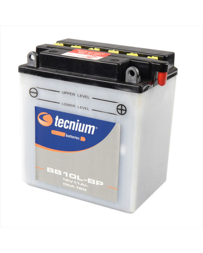 Batterie Moto TECNIUM Batterie TECNIUM BB10L-BP conventionnelle livrée avec pack acide