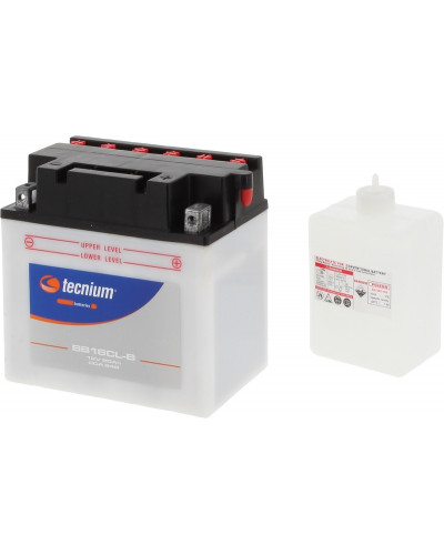 Batterie Moto TECNIUM Batterie TECNIUM BB16CL-B conventionnelle livrée avec pack acide