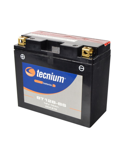 Batterie Moto TECNIUM Batterie TECNIUM BT12B-BS sans entretien livrée avec pack acide