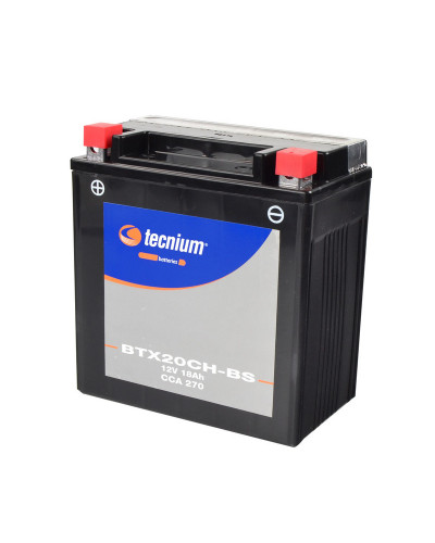 Batterie Moto TECNIUM Batterie TECNIUM BTX20CH-BS sans entretien livrée avec pack acide Batterie Moto TECNIUM Batterie TECNIUM BTX20CH-BS sans entretien livrée avec pack acide