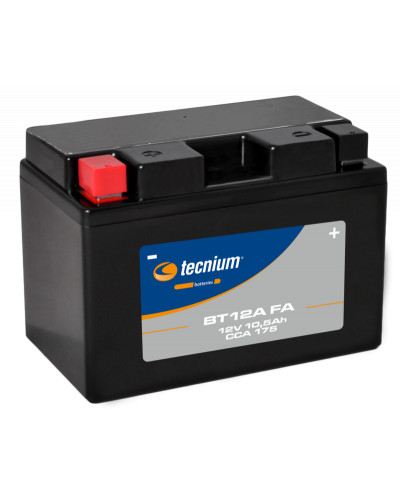 Batterie Moto TECNIUM Batterie TECNIUM sans entretien activé usine - BT12A Batterie Moto TECNIUM Batterie TECNIUM sans entretien activé usine - BT12A