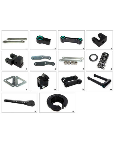 Selle Moto TECNIUM Kit de rabaissement de selle TECNIUM construction type 8 Selle Moto TECNIUM Kit de rabaissement de selle TECNIUM construction type 8