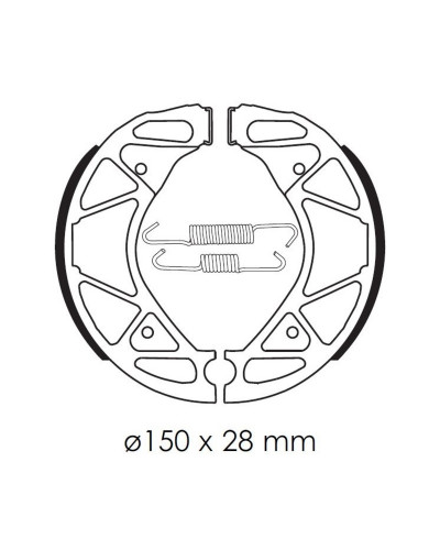 TECNIUM Mâchoires de frein TECNIUM Scooter organique - BA209