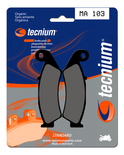 Plaquettes Freins TECNIUM Plaquettes de frein TECNIUM MA103 organique Plaquettes Freins TECNIUM Plaquettes de frein TECNIUM MA103 organique