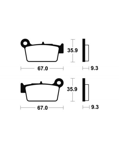 Plaquettes Freins TECNIUM Plaquettes de frein TECNIUM MA290 organique