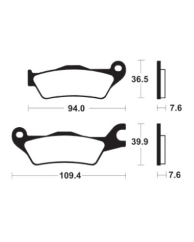 Plaquettes Freins TECNIUM Plaquettes de frein TECNIUM - MA451