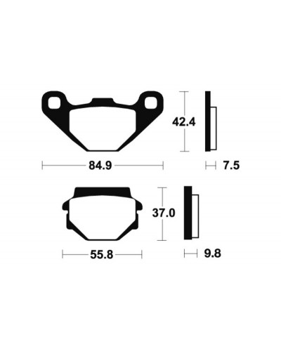 Plaquettes Freins TECNIUM Plaquettes de frein TECNIUM MA46 organique