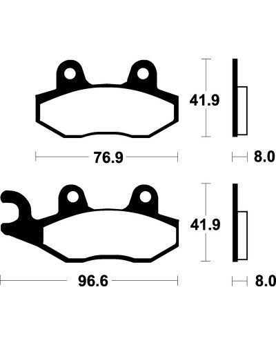 Plaquettes Freins TECNIUM Plaquettes de frein TECNIUM ME111 organique