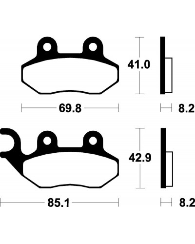 Plaquettes Freins TECNIUM Plaquettes de frein TECNIUM ME208 organique Plaquettes Freins TECNIUM Plaquettes de frein TECNIUM ME208 organique